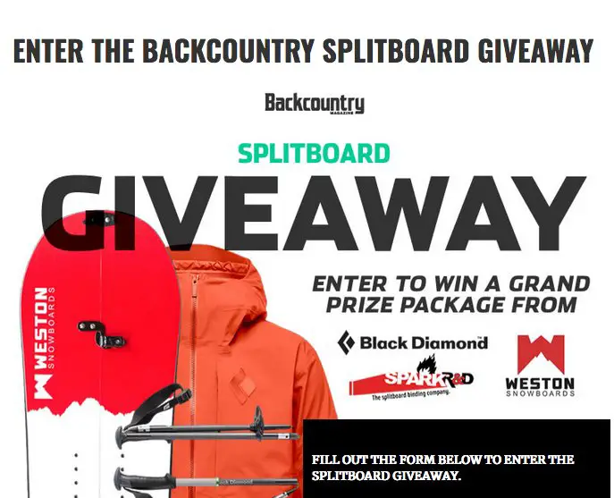 Splitboard Sweepstakes
