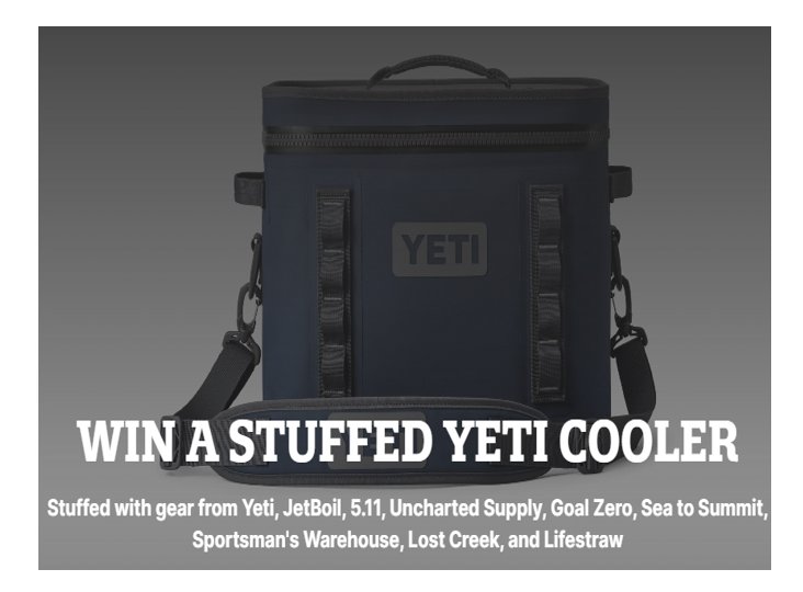 Sportsman’s Stuffed Cooler Giveaway –  Win A Yeti Cooler Stuffed With Gear