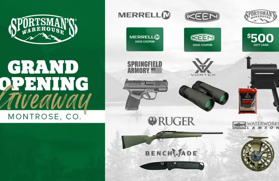 Sportsman Warehouse Sweepstakes - Win 1 of 12 Prizes In The Sportsman's Warehouse Montrose Sweepstakes