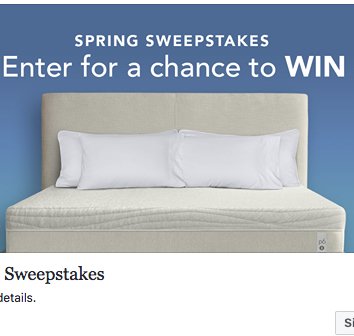 Spring Sleep Sweepstakes