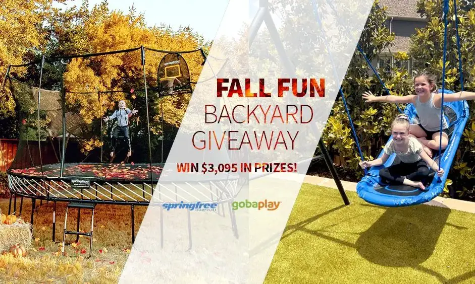 Springfree Fall Fun Backyard Giveaway -  Win A  $2700 Trampoline + $400 Swingset