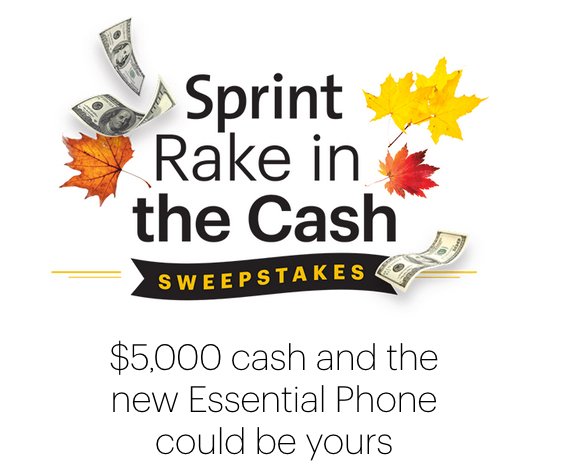 Sprint's Rake In The Cash Sweepstakes