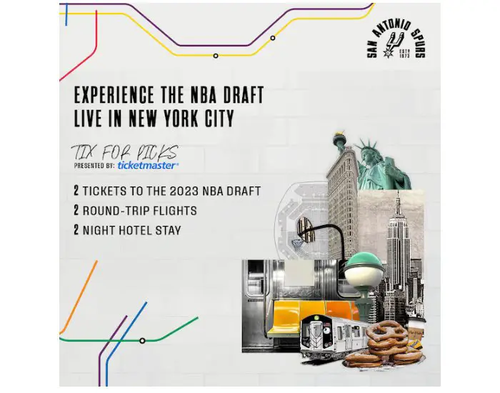 Spurs Sports & Entertainment - Win A Trip For Two To The 2023 NBA Draft In Brooklyn, New York
