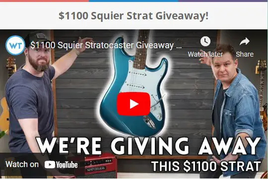 Squier Strat Giveaway - Win A $1100 Squier Strat Guitar + Accessories