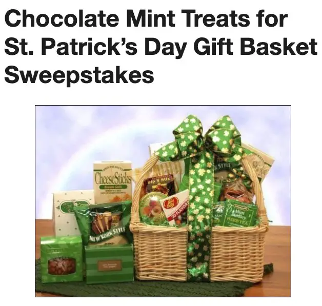 St. Patrick's Day Gift Basket Sweepstakes