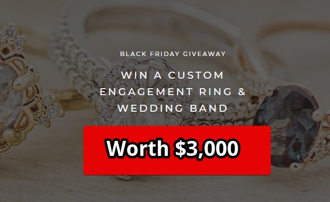 Stag Head Designs Black Friday Giveaway - Win A $3,000 Engagement Ring + Wedding Band Set