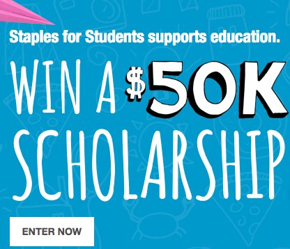 Staples for Students Sweepstakes: Win $50,000