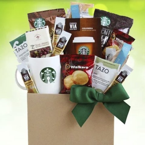 Starbucks Coffee and Chocolate Bar Squares Gift Basket Sweepstakes
