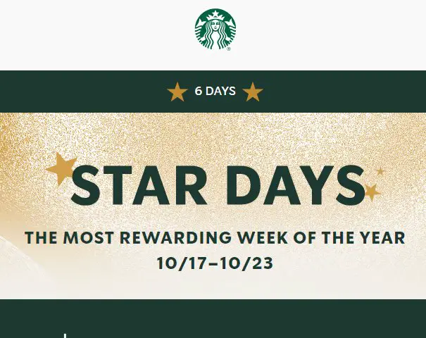 Starbucks Star Days Arcade Instant Win Game & Million Star Giveaway - Win Starbucks Coupons & Stars