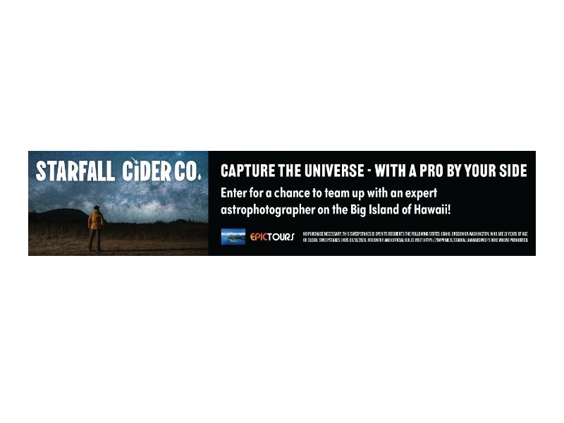 Starfall Cider Created On Earth Sweepstakes - Win A Stargazing Experience
