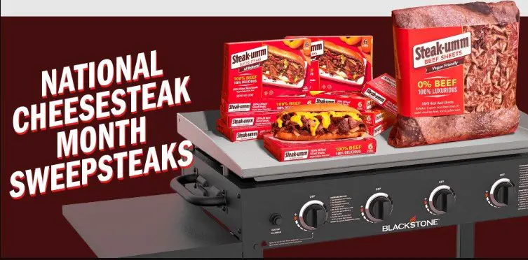 Steak-Umm National Philly Cheesesteak Day Giveaway – Win Blackstone 36” Gas Griddle, Steak-Umm® Beef Sheets Set & More (24 Winners)