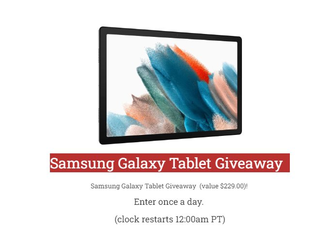 Steamy Kitchen Samsung Galaxy Tablet Giveaway - Win A $229 Samsung Galaxy Tab
