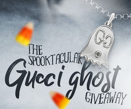 Sterling Silver GUCCI Ghost Pendant Necklace