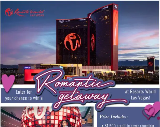Steve Harvey Morning Show’s Romantic Getaway Sweepstakes – Win A 2-Night Trip For 2 To The Resorts World Las Vegas