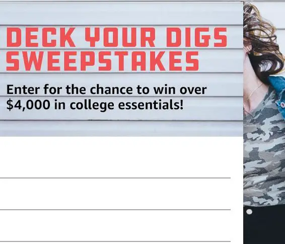 Student's Deck Your Digs Sweepstakes