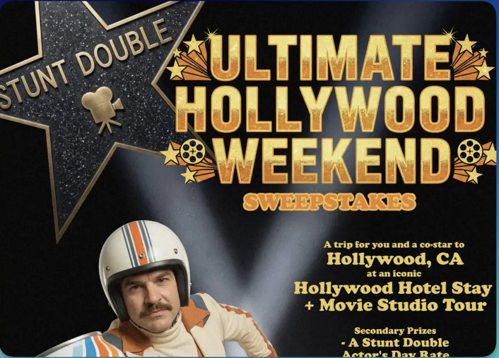 Stunt Double Ultimate Hollywood Weekend Sweepstakes – Win A 2-Night Trip For 2 To Hollywood + More (3 Winners)