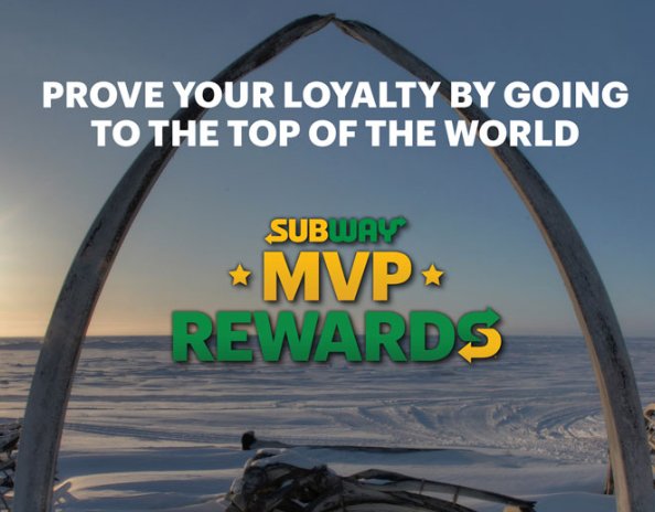 Subway’s Top of the World Challenge - Win A $6,560 Trip For 2 To Alaska