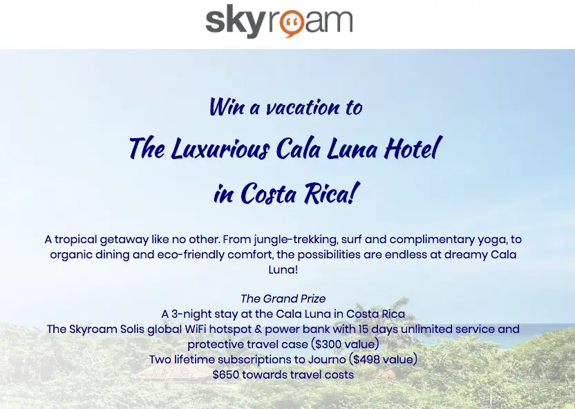 Summer Getaway to Luxurious Costa Sweepstakes