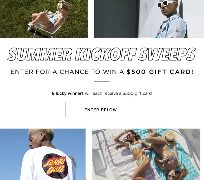 Summer Gift Card Sweepstakes