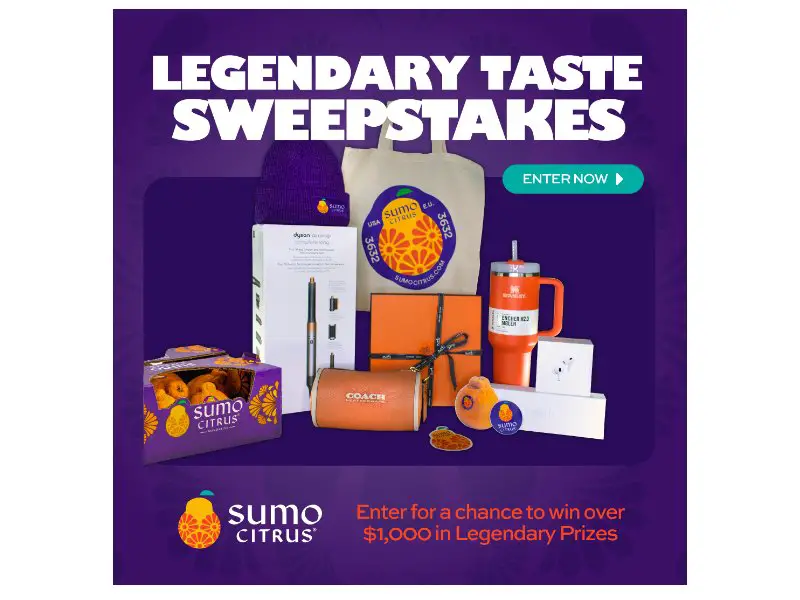 Sumo Citrus Legendary Taste Sweepstakes - Win A Smartwatch, Airpods & More