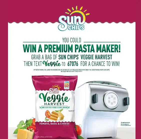 SunChips Veggie Harvest Tomato Basil & Cheese Sweepstakes