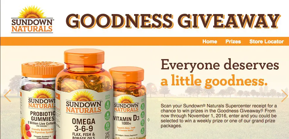 The Sundown Naturals Goodness Giveaway!