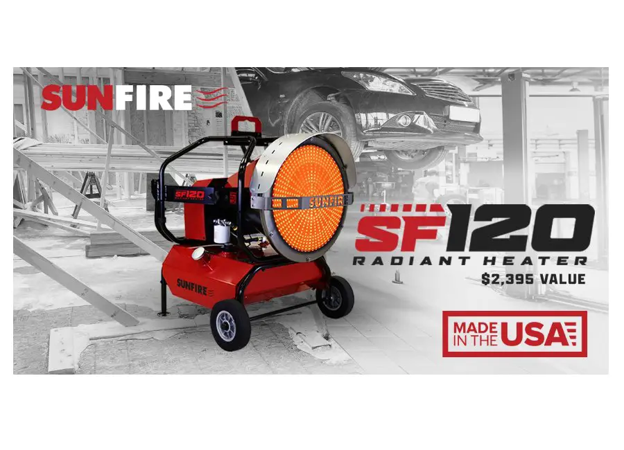 SunFire Heaters Sweepstakes - Win A Free Sunfire SF120 Radiant Heater