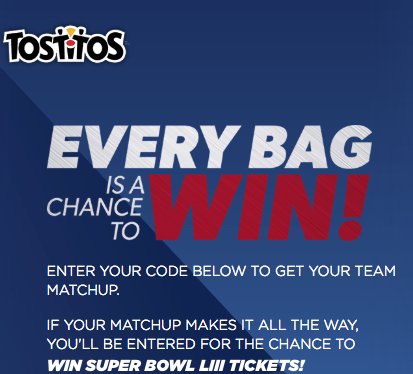 Super Bowl Matchup Sweepstakes