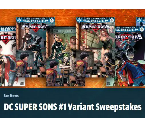 Super Sons #1 Variant Comic Sweepstakes