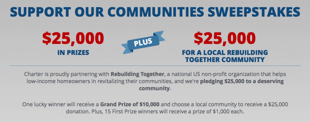 Support our Communities Sweepstakes!