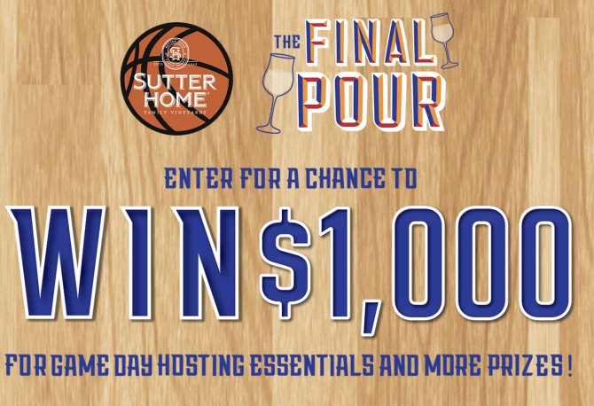 Sutter Home “Sip to the Champion” Sweepstakes - Win $1,000 or $200 VISA Gift Card