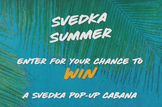 SVEDKA Cabana Style Sweepstakes - Win A $157 Pop-Up Umbrella Style Cabana (32 Winners)