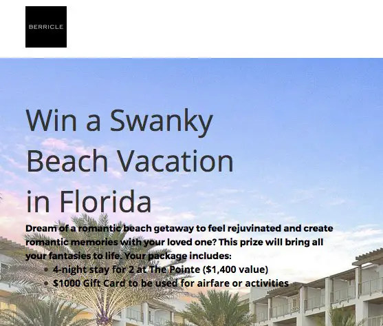 Swanky Beach Vacation Giveaway