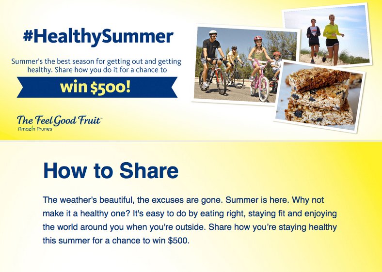 Sweet! Sunsweet Growers #HealthySummerSweepstakes Facebook Giveaway!