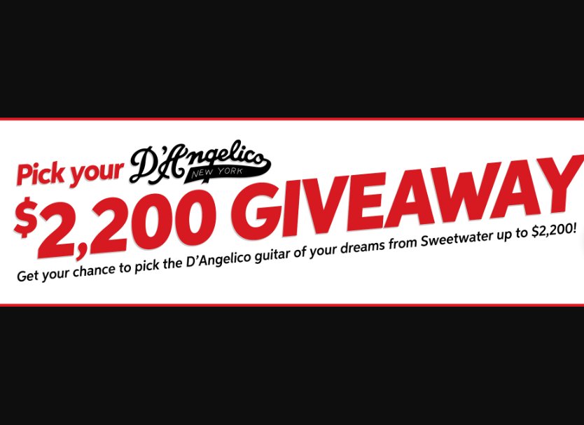 Sweetwater D'Angelico Guitar Of Your Dreams Giveaway - Win Your Dream D'Angelico Guitar