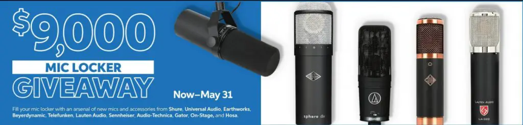 SweetWater MIC Locker Sweepstakes – Win A $9,000 Microphone Collection