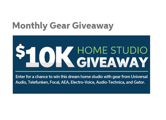 Sweetwater Sound $10,000 Dream Home Studio Giveaway