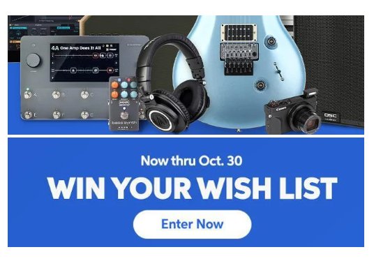 Sweetwater Sound $5,000 Win Your Wishlist Giveaway