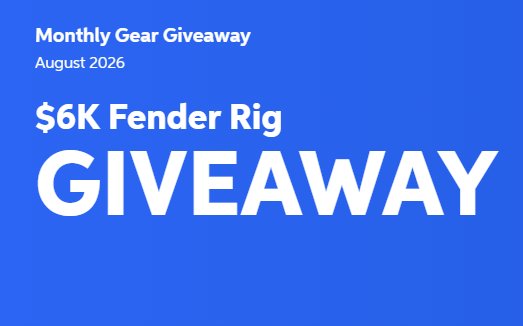 Sweetwater Sound $6K Fender Rig Giveaway - Win A Fender Electric Guitar, Amp, & More