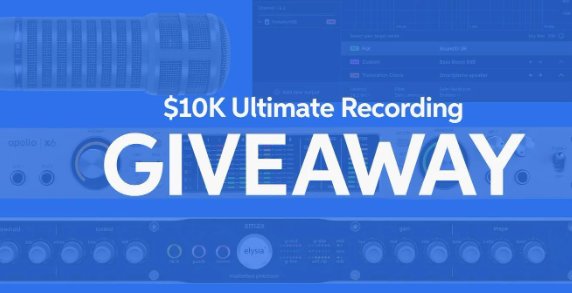 Sweetwater Sound “Ultimate Recording” Sweepstakes - Win $10,000 Worth Of Professional Recording Gear