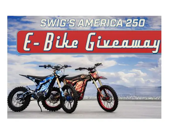 Swig Electric Motorcycle Sweepstakes - Win a custom e-bike + accessories