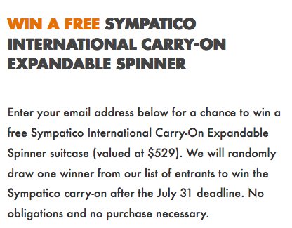 Sympatico CarryOn Sweepstakes