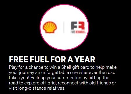 T-Mobile Tuesday Sweepstakes - Win Free Fuel/Gas For A Whole Year