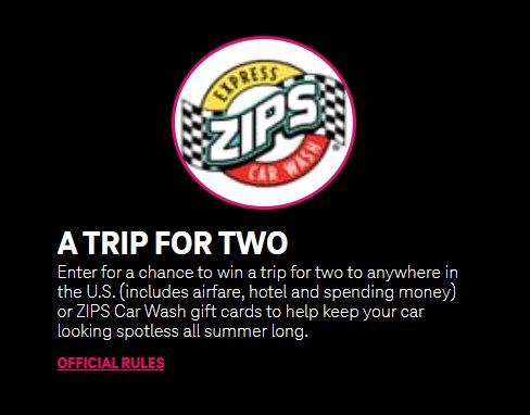 T-Mobile Tuesdays Sweepstakes - Win A $10,000 Trip For 2 To Anywhere In The US