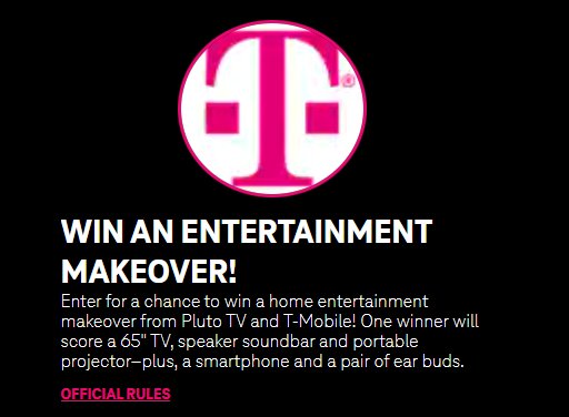 T-Mobile Tuesdays Sweepstakes - Win A $8,000 Home Entertainment Makeover
