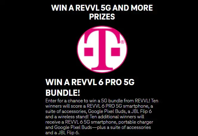 T-Mobile Tuesdays Sweepstakes - Win A $900 REVVL 6 5G Smartphone Package