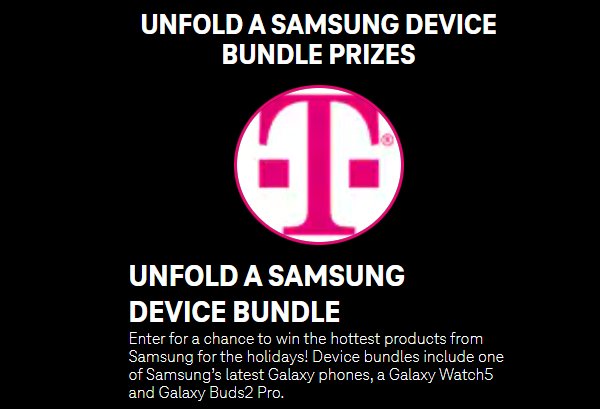 T-Mobile Tuesdays Sweepstakes - Win A Samsung Galaxy Z Fold4 Phone, Galaxy Watch 5 & More