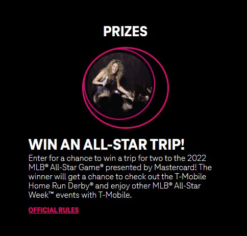 T-Mobile Tuesdays Sweepstakes - Win A Trip For 2 To Mastercard's MLB All-Star Game 2022 In Los Angeles