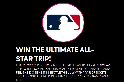 T-Mobile Tuesdays Sweepstakes - Win A Trip For 2 To Seattle For The 2023 MLB All-Star Game + $5,275 Cash & More
