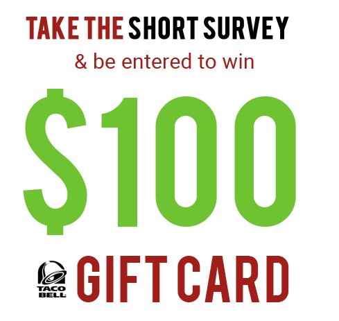 Taco Bell $100 Gift Card Giveaway!